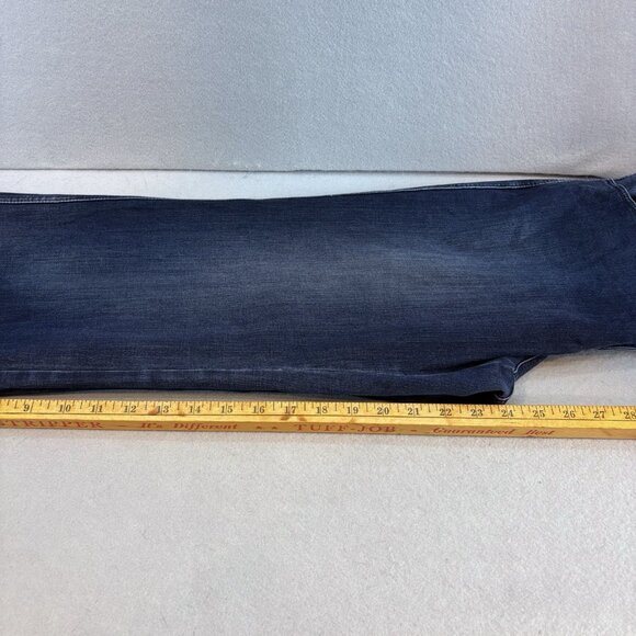 Lafayette 148 NYC Woman’s Mercer Bootcut Cropped Jeans Sz 12 Dark Wash Stretch - Picture 9 of 12